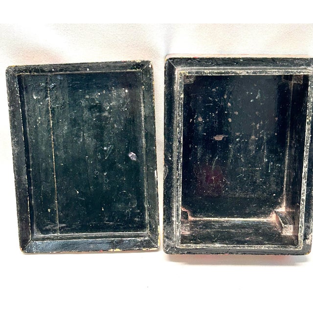 1920s Antique Kashmiri Floral Paper Mache Box For Sale - Image 10 of 11