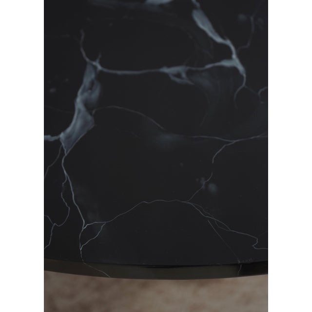 1990s Baker French Empire Round Faux Marble Top Center Table For Sale - Image 5 of 16