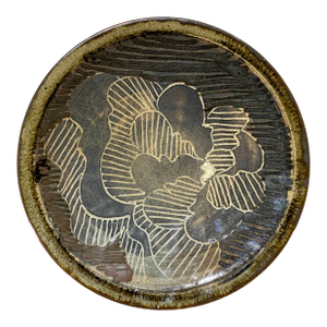 Large Mid 20th Century Gerald Newcomb Studio Pottery Charger