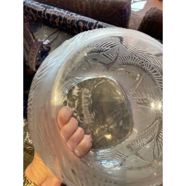 Glass Lalique "Cigogne" Vase From the Linda Ronstadt Collection For Sale - Image 7 of 7
