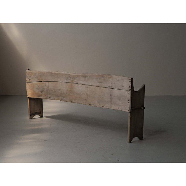 Rustic Wood Farm Bench, France, 1800s For Sale - Image 9 of 17