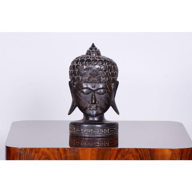 Black Original Asian Lacquered Wood Sculpture, 1920s For Sale - Image 8 of 9