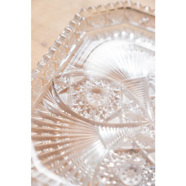 Square Tray in Bohemian Crystal, 1970s For Sale - Image 9 of 14