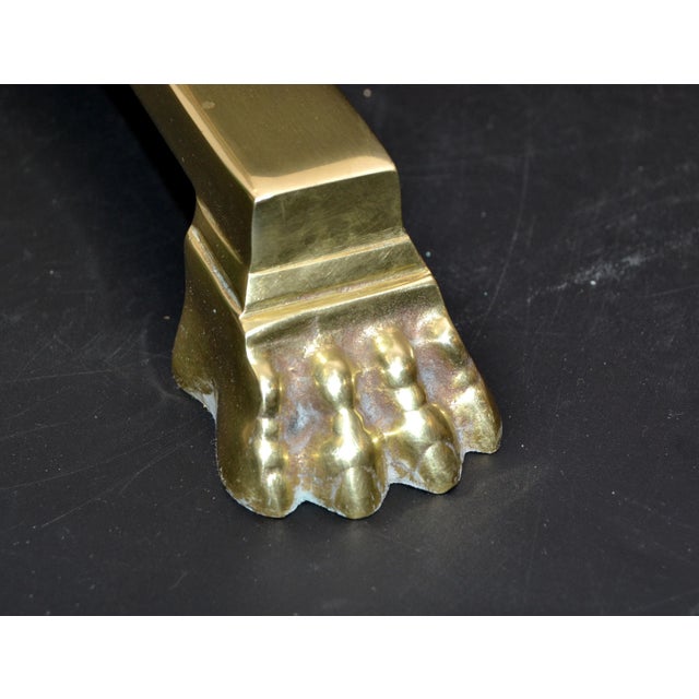 Pair of Maison Jansen Style Two Patina Bronze Neoclassical Floor Lamp Tripod Claw Feet For Sale - Image 12 of 12