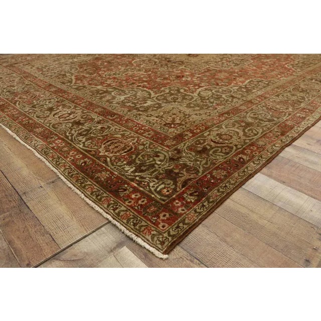Antique Persian Tabriz Rug - 09'00 X 12'00 For Sale In Dallas - Image 6 of 9