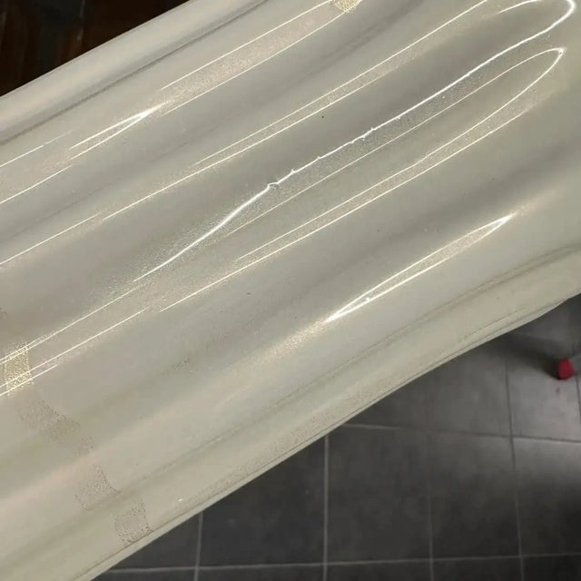 1990s Two 1990s Barovier Style Mid-Century Modern Brass and Murano Glass Wall Sconces For Sale - Image 5 of 18