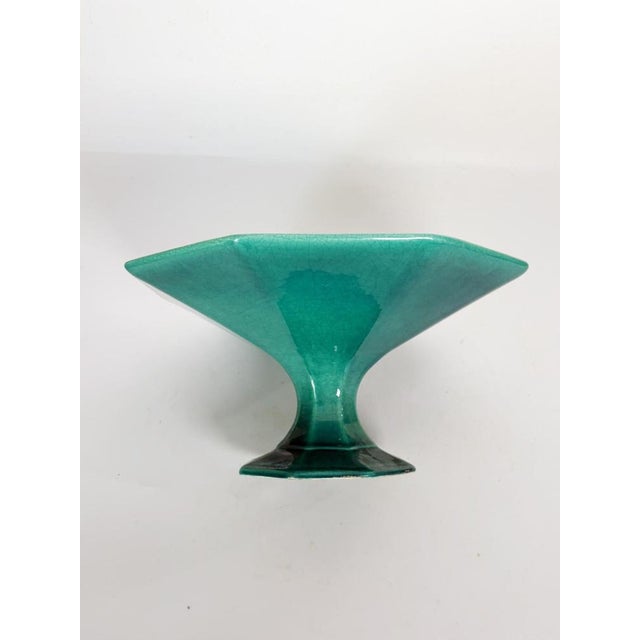Blue Art Deco Style Green and Blue Fruit Bowl, France, 1940s For Sale - Image 8 of 12