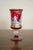 Italian Vintage Italian Murano Hand Enameled Ruby Glass Chalice For Sale - Image 3 of 8
