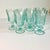 This late Mid-Century set of 8 water/wine Goblets are from the Indiana Glass Company in a beautiful Tiffany Blue glass....