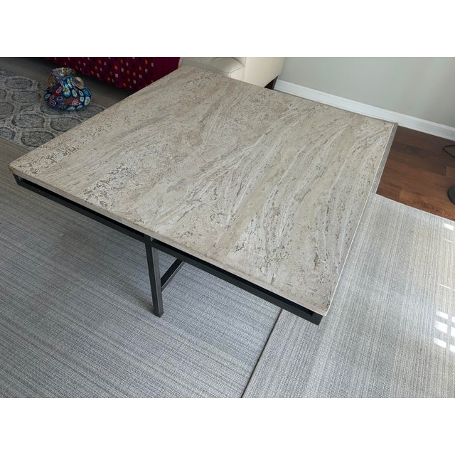Hammary East Park Square Travertine Coffee Table For Sale - Image 4 of 4