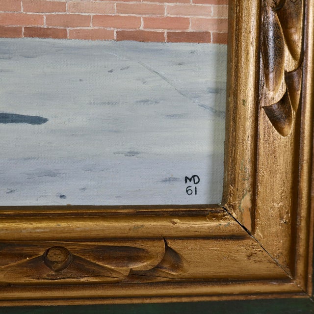 1960s 1961 Oil Painting on Board of Arabian Gray Stallion Horse Ibn Julep Framed Signed and Dated For Sale - Image 5 of 13