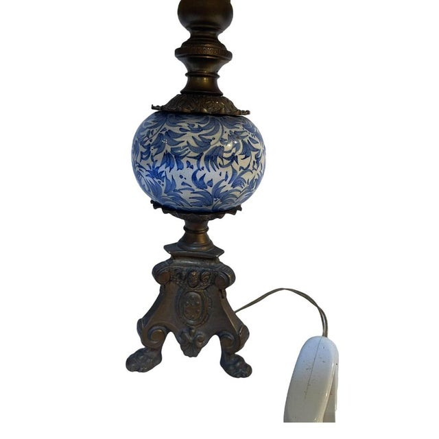 20th Century Lamps in Ceramic and Bronze, Set of 2 For Sale - Image 4 of 9
