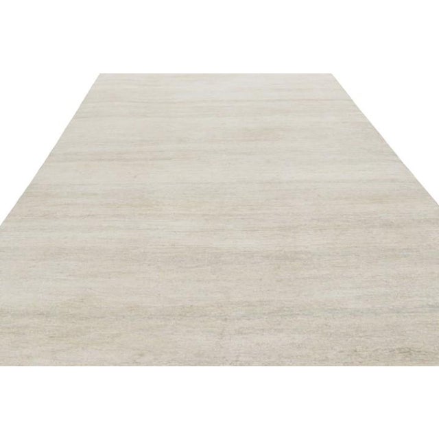Rug & Kilim Rug & Kilim’s Contemporary Textural Rug in Cream and Beige With Striae For Sale - Image 4 of 8