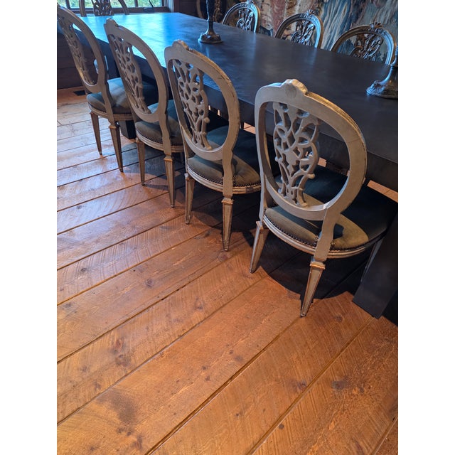 Dining Room Chairs Set of 12 Armless For Sale - Image 10 of 11