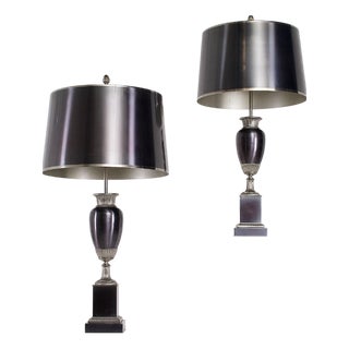 Baluster Lamps in Bronze from Maison Charles, 1970s, Set of 2 For Sale