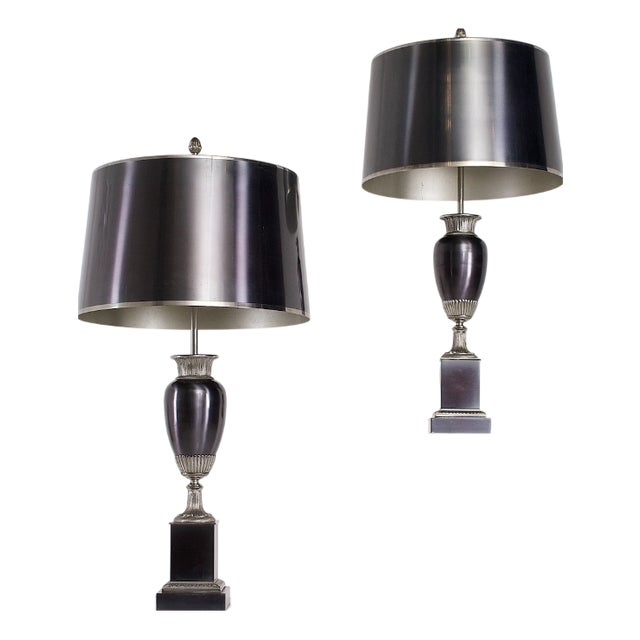 Baluster Lamps in Bronze from Maison Charles, 1970s, Set of 2 For Sale