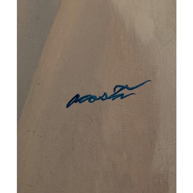 Contemporary Signed Surreal Figural Painting on Canvas, Dated 01/24/09 For Sale - Image 3 of 5