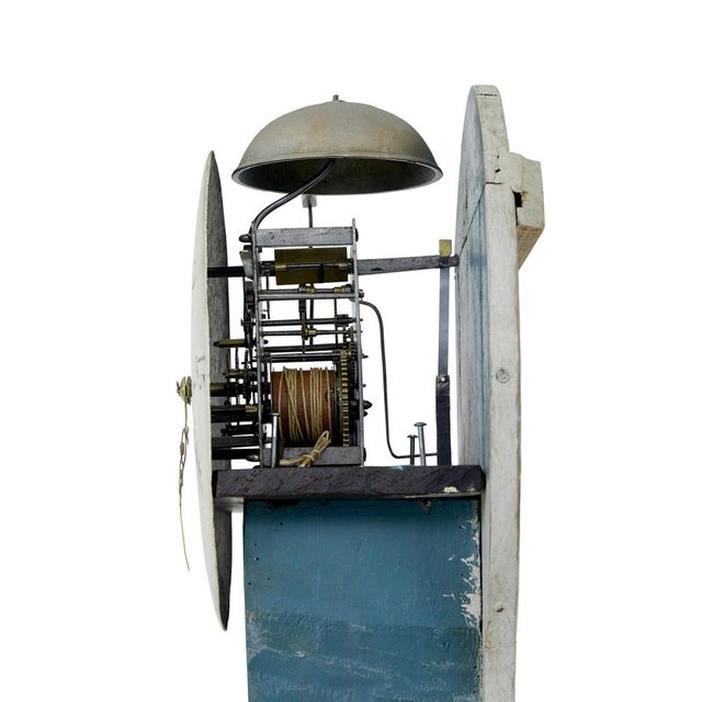 Antique Swedish Painted Long Case Clock, 1837 For Sale - Image 4 of 10