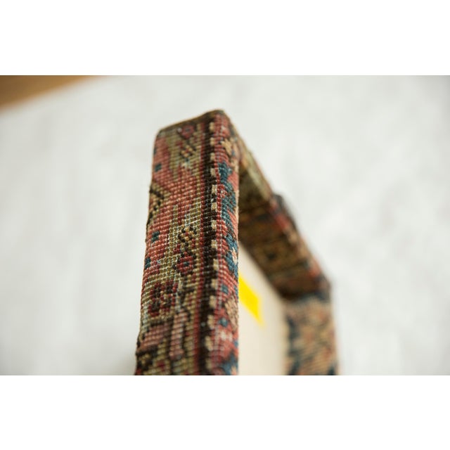 Decorative Cork Board Antique Fereghan Rug Fragment Art For Sale - Image 9 of 12