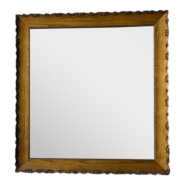Vintage French Style Giltwood Wall Mirror, C. 1940–1955 For Sale