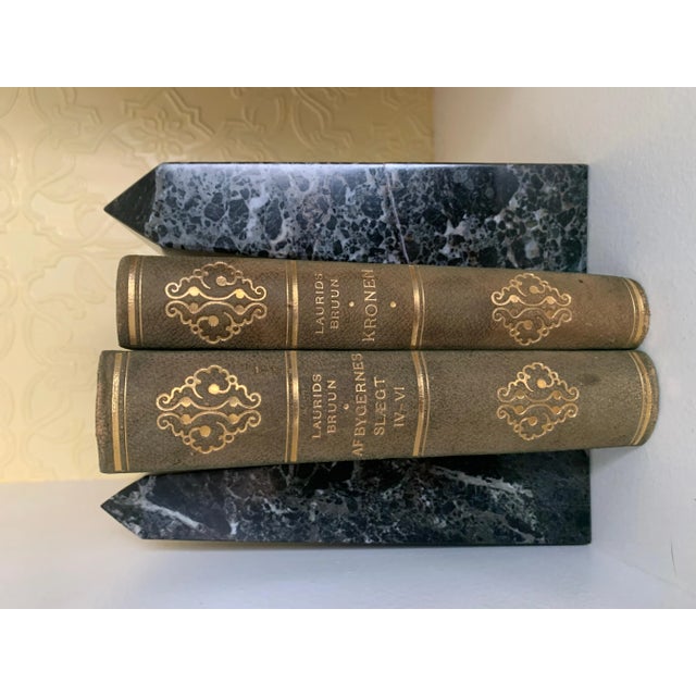 Marble Obelisk Paper Weight Bookends - Set of 3 For Sale - Image 11 of 13