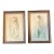 1950’s 2 Vintage Original Abstract Expressionist Female Nude Watercolor Paintings Signed Original Vintage Frames-a Pair For Sale
