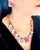 Pink Bochic “Capri” Vintage Ruby, Sapphire, Amethyst, Aquamarine & Peridot Necklace For Sale - Image 8 of 18