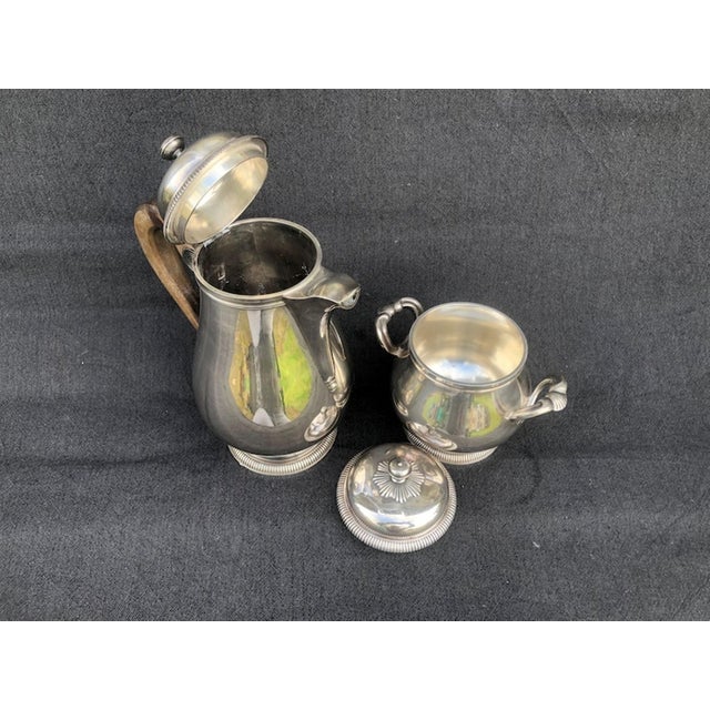 1960s Gallia Silver Plated Coffee Pot and Sugar Bowl from Christofle, 1960s, Set of 2 For Sale - Image 5 of 11