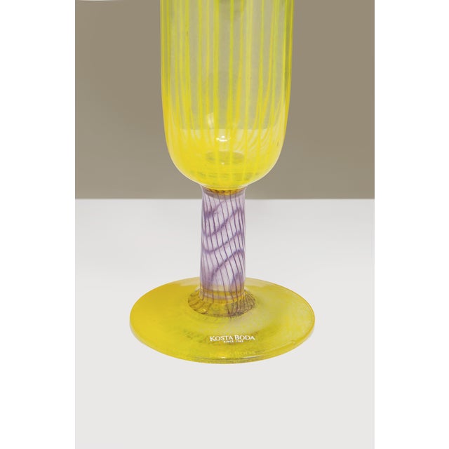Kosta Boda Glass Bon Bon Flute by Kjell Engman for Kosta Boda, 1989 For Sale - Image 4 of 5