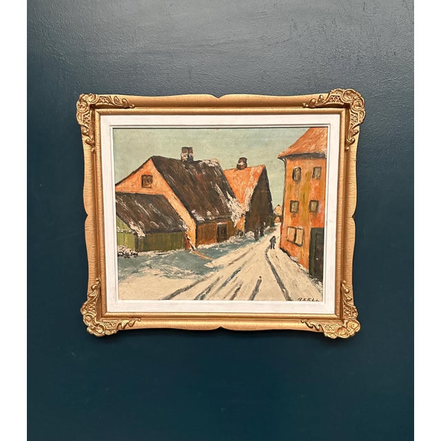 Harriet H. Axéll, Townscape, 1950s, Oil Painting on Panel, Framed For Sale - Image 17 of 17