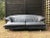 Striking anthracite / Dark Blue / Grey Leather sofa manufactured by Saporiti circa1980s. Its design is definitely inspired...