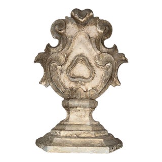Antique Italian Decorative Carved Wood Fragment. For Sale