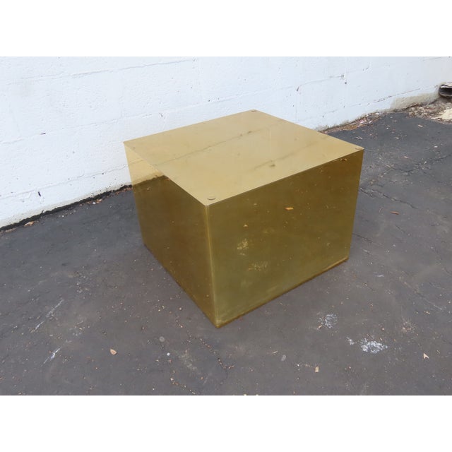 Habitat International Mid Century Modern Brass Glass Top Coffee Table 6604 For Sale - Image 14 of 16
