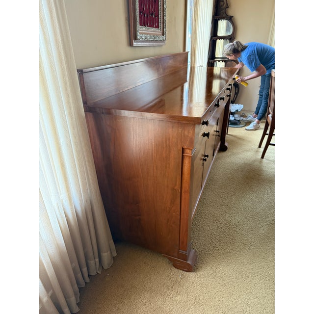 In the Style of Stickley Furniture - Antique Solid Wood Sideboard Buffet For Sale - Image 4 of 6