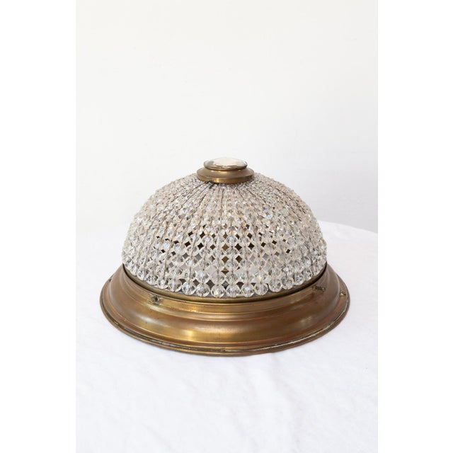 Antique Bohemian Crystal Ceiling Light, Czechoslovakia, 1920s For Sale - Image 4 of 8