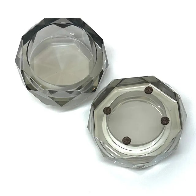 Arteriors Smokey Grey Iridescent Crystal Clarion Trinket Box For Sale - Image 10 of 10