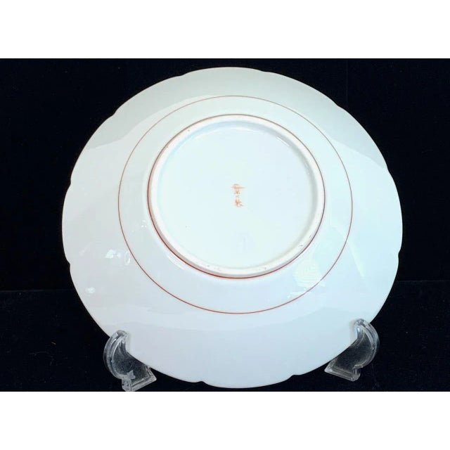 Signed Japanese White Porcelain Pheonix Cabinet Plate, Fukagawa Seiji Kakiemon For Sale In Tampa - Image 6 of 9