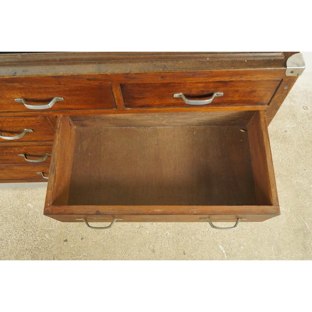 Vintage European Glass Front Store Display Storage Case Counter For Sale - Image 9 of 12