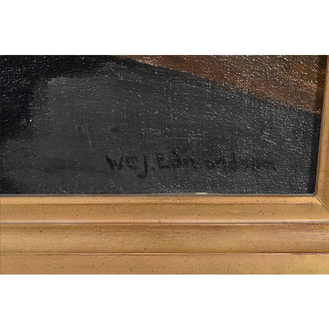 (American, 1868-1966) Portrait of a Man in a Red Tie, signed lower right "Wm J. Edmondson", partial old label stretcher...