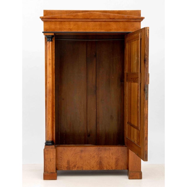 Biedermeier Biedermeier Partial Ebonized Fruitwood Armoire, 19th Century For Sale - Image 3 of 8