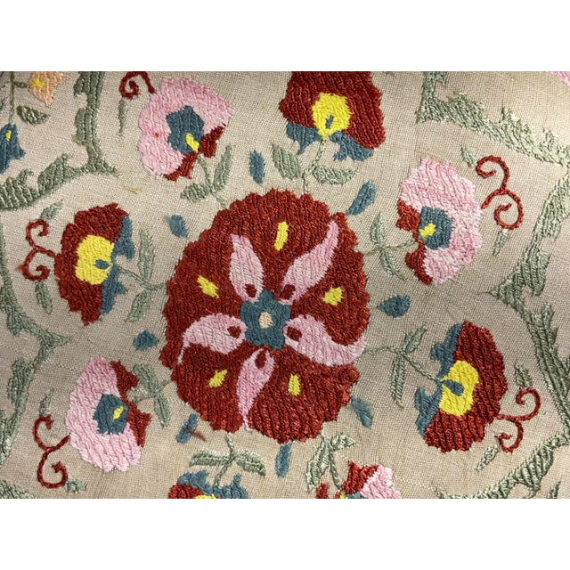 Vintage Brass Suzani Foot Stool For Sale - Image 12 of 13