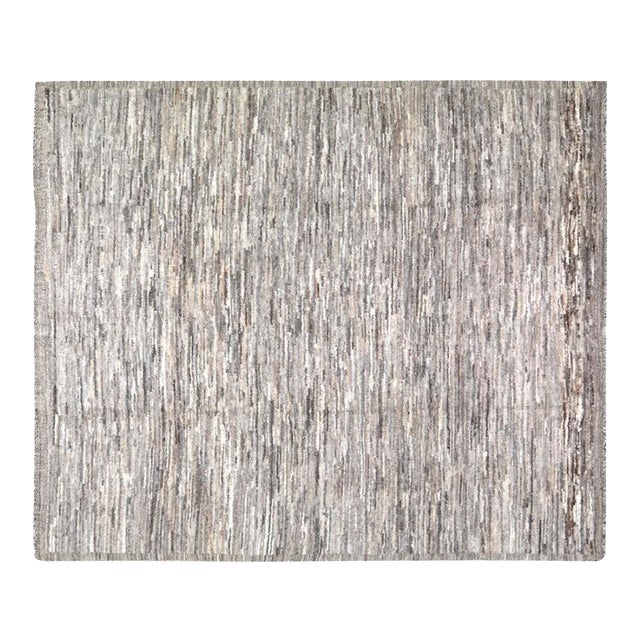 Moroccan Hand Knotted Wool Rug, 8'6"x10'1" For Sale