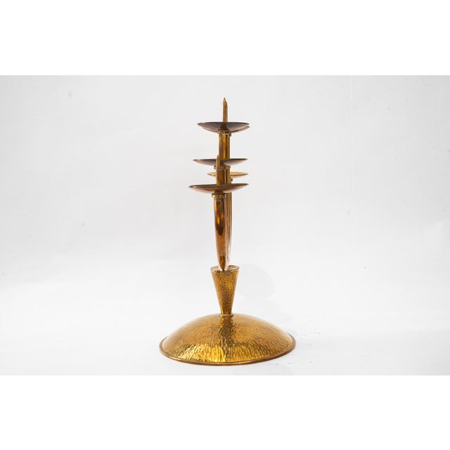 1950s Vintage Brass Candleholder, 1950s For Sale - Image 5 of 10
