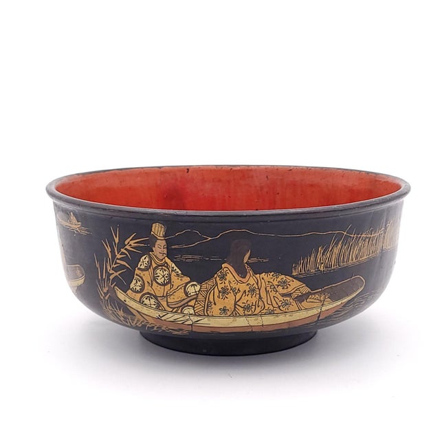 Pair of Similar Japanese Lacquer Decorated Bowls, Circa 1890 For Sale - Image 10 of 12