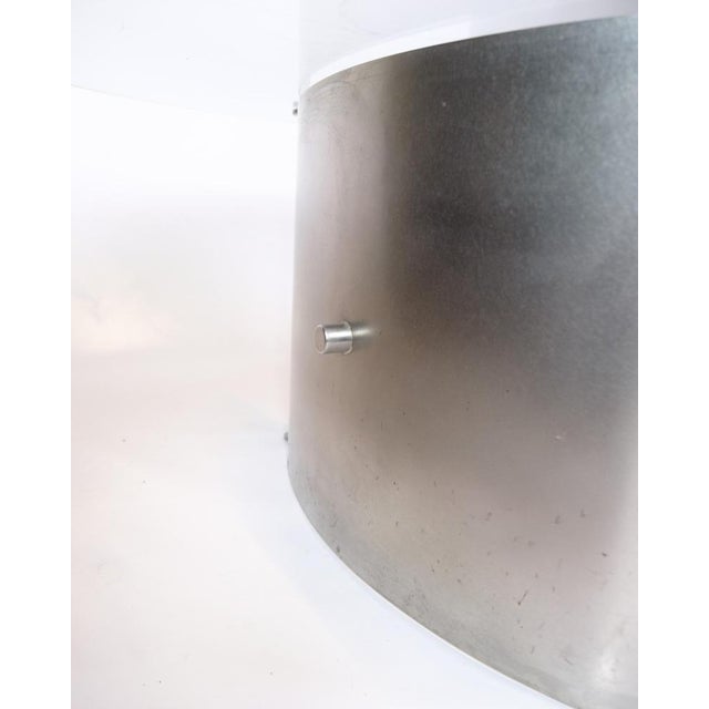 Glass Coffee Table with Glass Top and Frame Shaped in Steel by Jørgen Flemmer, 1986 For Sale - Image 7 of 11