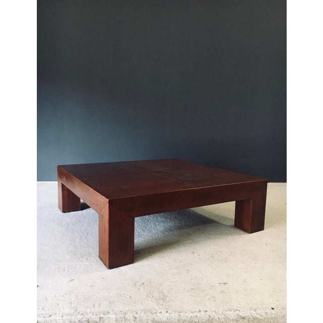 Wood Postmodern Coffee Table in the style of Parsons, 1980s For Sale - Image 7 of 18