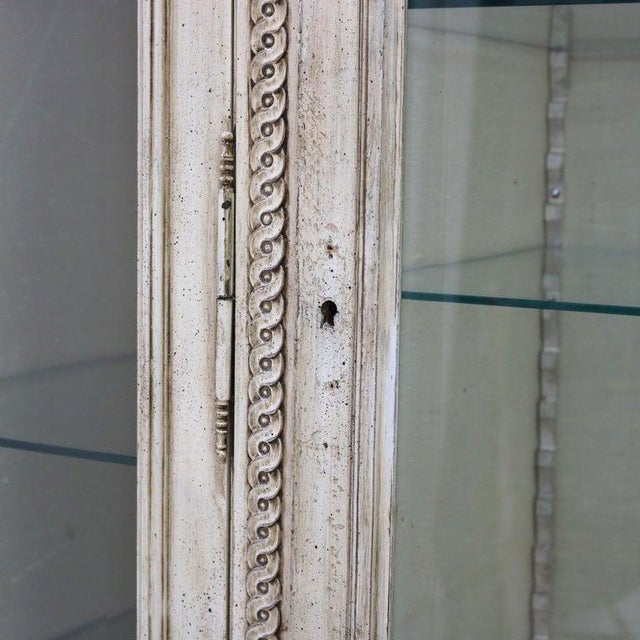 1920s French Provincial Louis XVI Style Three-Door China Cabinet C1920 For Sale - Image 5 of 18