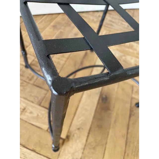 Custom Made Forged Iron European Style Dining Chairs For Sale In Los Angeles - Image 6 of 12