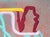 Wood Peter Healy "Standing Ovation" Blue, Pink, Red, and Gray Abstract Contemporary Painting, 2022 For Sale - Image 7 of 12