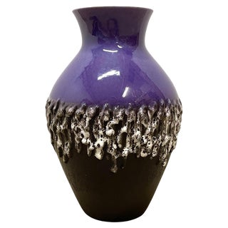 Brutalist Purple Fat Lava Ceramic Vase from Carstens Tönnieshof, Germany, 1970s For Sale